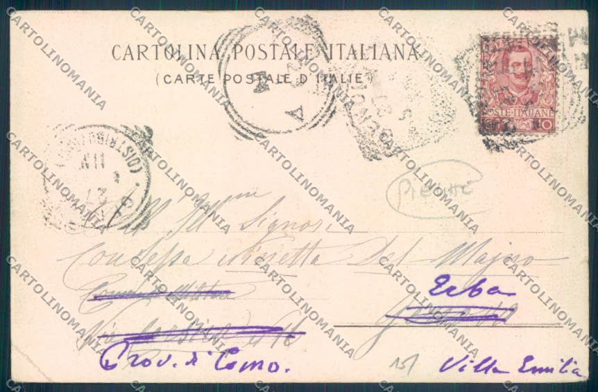 Verbania Belgirate PIEGHE cartolina ZQ8400 – retro