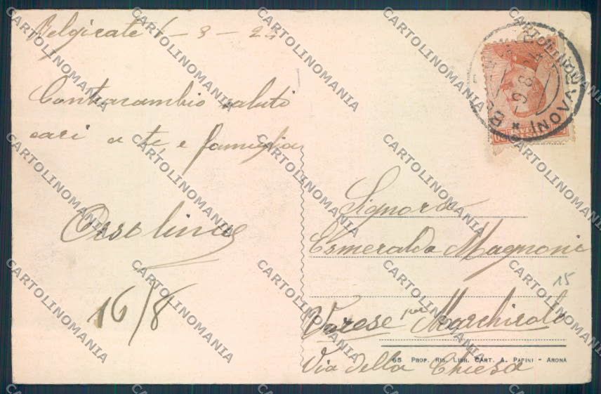Verbania Belgirate Barca cartolina ZQ8408 – retro