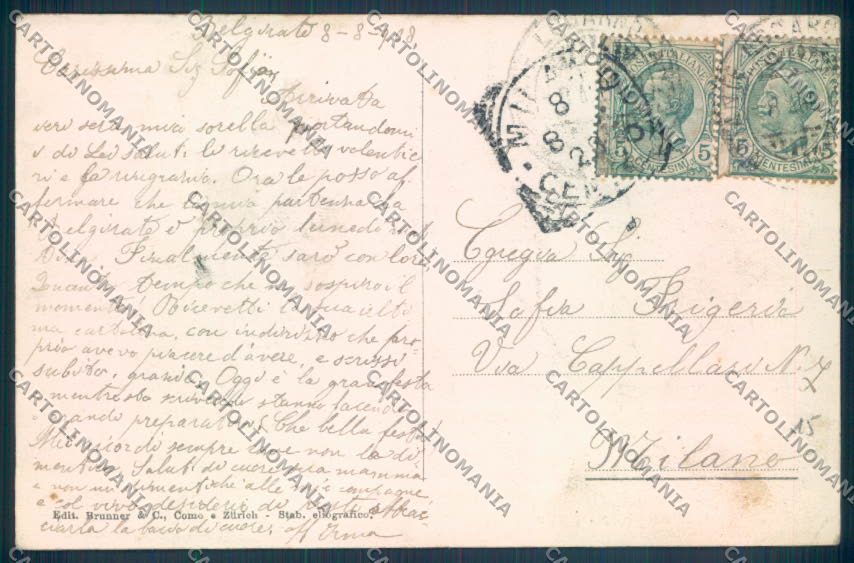 Verbania Belgirate cartolina ZQ8414 – retro