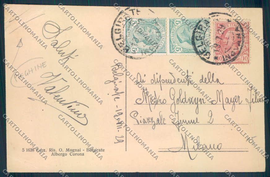 Verbania Belgirate PIEGHINE cartolina ZQ8420 – retro