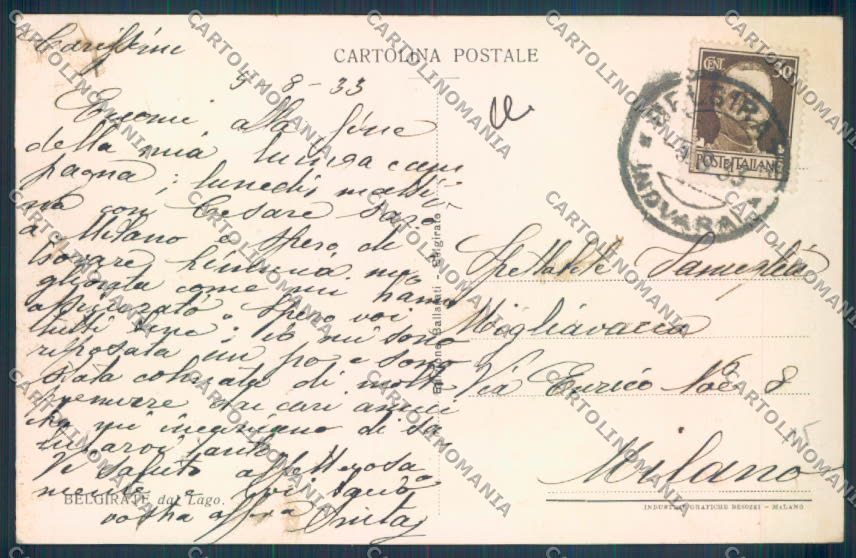 Verbania Belgirate cartolina ZQ8422 – retro