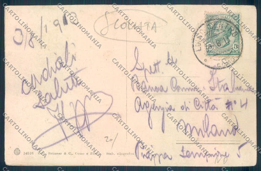 Verbania Belgirate SCOLLATA cartolina ZQ8441 – retro