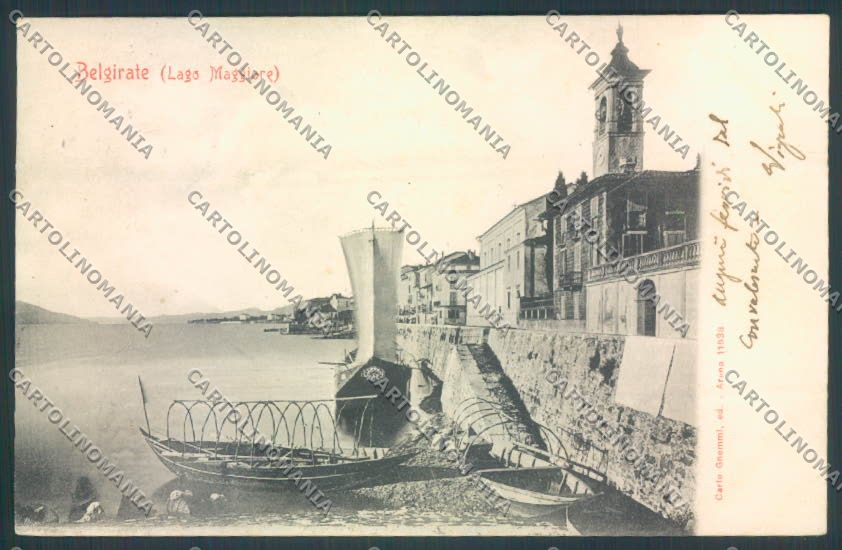 Verbania Belgirate Barca PIEGA cartolina ZQ8460 – fronte