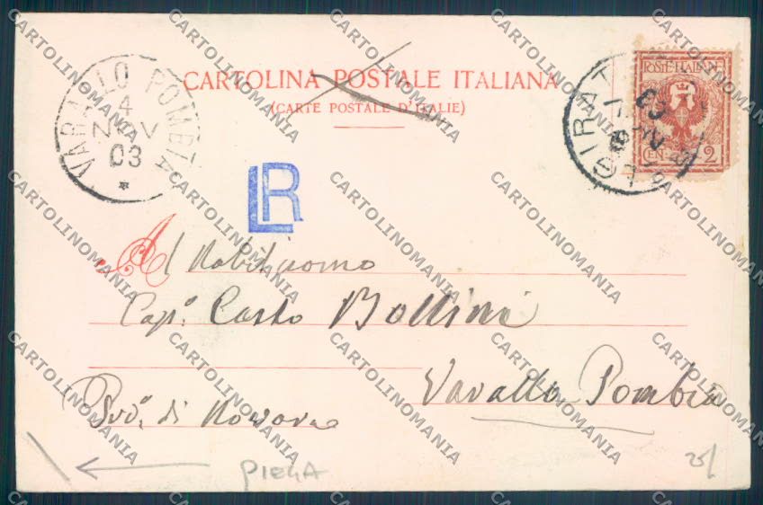Verbania Belgirate Barca PIEGA cartolina ZQ8460 – retro