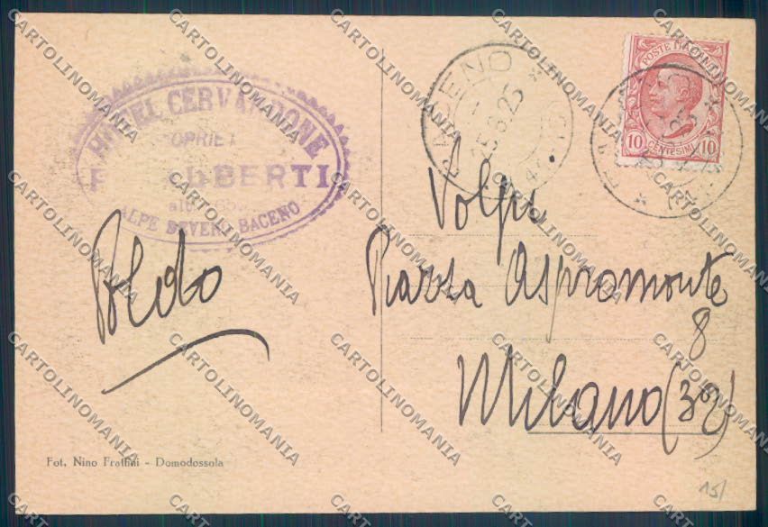 Verbania Baceno Alpe Devero Crampiolo cartolina ZQ8486 – retro