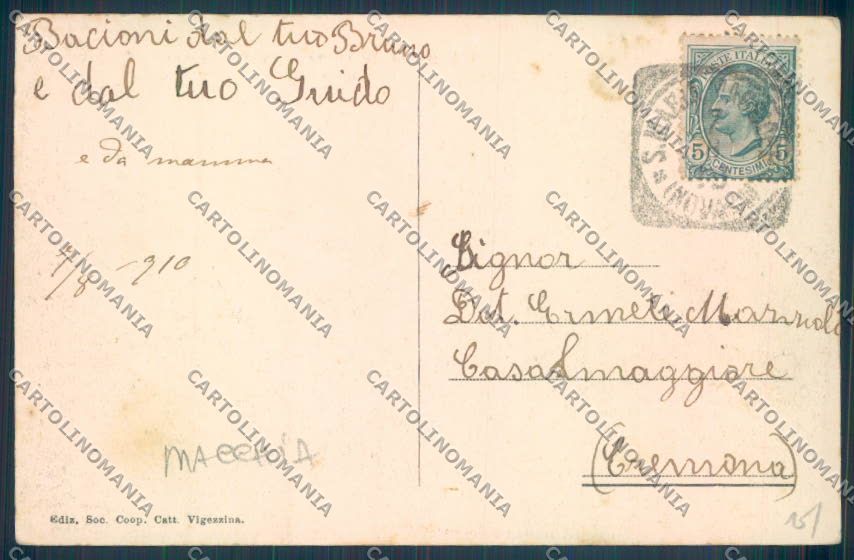 Verbania Santa Maria Maggiore Toceno Crana MACCHIA cartolina ZQ8518 – retro