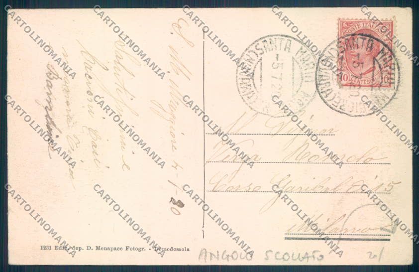 Verbania Craveggia ANGOLO SCOLLATO cartolina ZQ8556 – retro