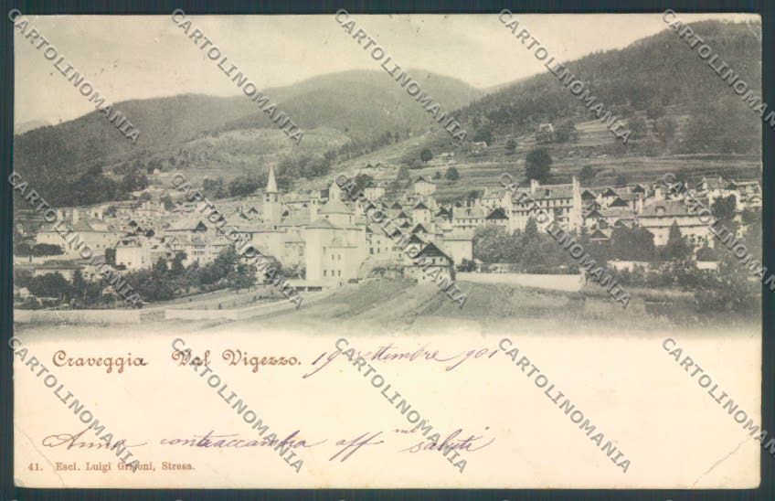 Verbania Craveggia PIEGHE cartolina ZQ8557 – fronte