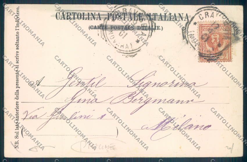 Verbania Craveggia PIEGHE cartolina ZQ8557 – retro