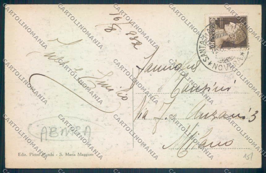 Verbania Santa Maria Maggiore Prestinone ABRASA cartolina ZQ8573 – retro