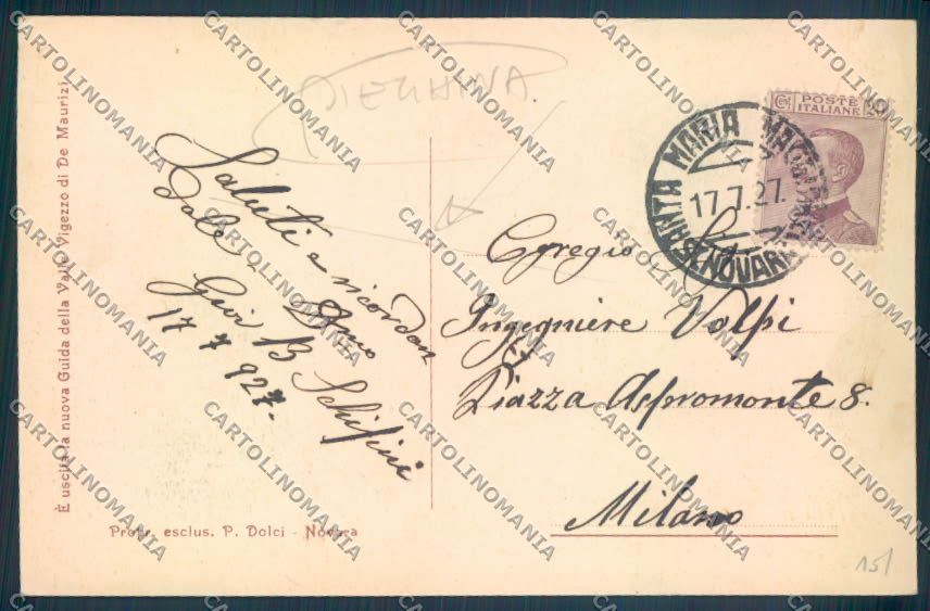 Verbania Santa Maria Maggiore PIEGHINA cartolina ZQ8577 – retro