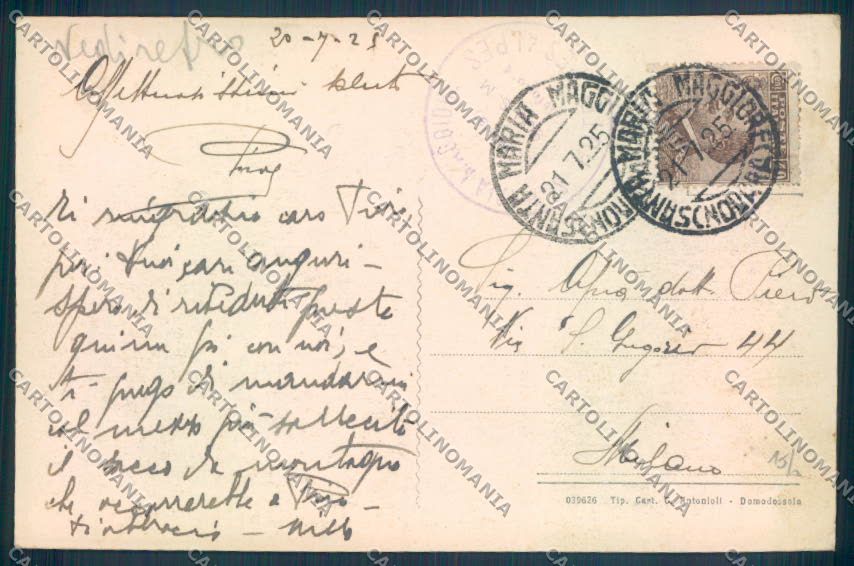 Verbania Santa Maria Maggiore cartolina ZQ8581 – retro