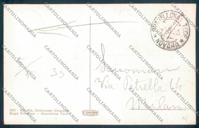 Verbania Gravellona Toce cartolina ZQ8686 – retro