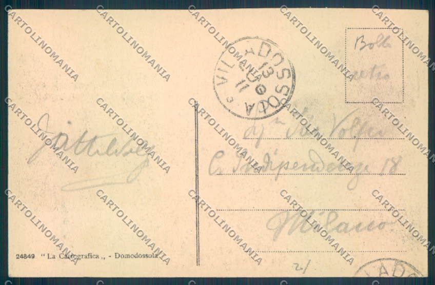 Verbania Villadossola cartolina ZQ8759 – retro