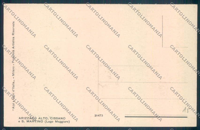 Verbania Arizzano Cissano cartolina ZQ8791 – retro