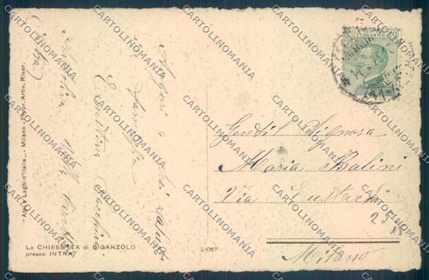 Verbania Arizzano Biganzolo cartolina ZQ8792 – retro
