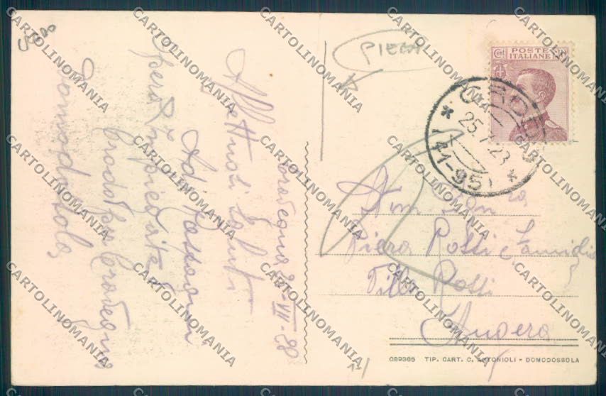 Verbania Crodo Cravegna PIEGA cartolina ZQ8847 – retro