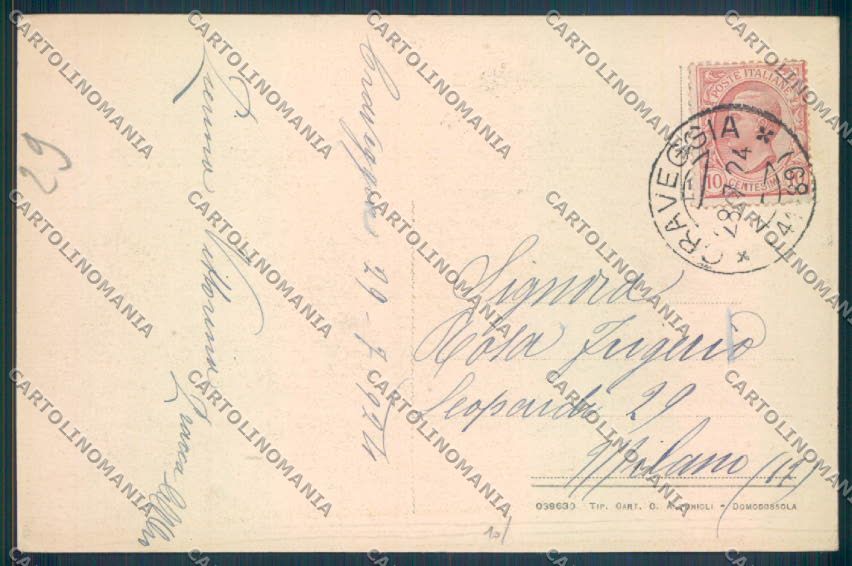 Verbania Craveggia Vocogno Fornasco cartolina ZQ8855 – retro