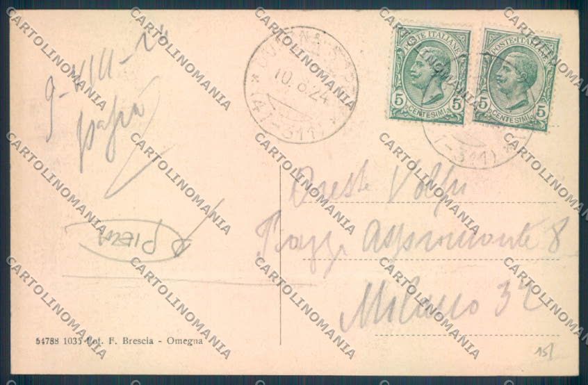 Verbania Quarna Sopra PIEGA cartolina ZQ8864 – retro