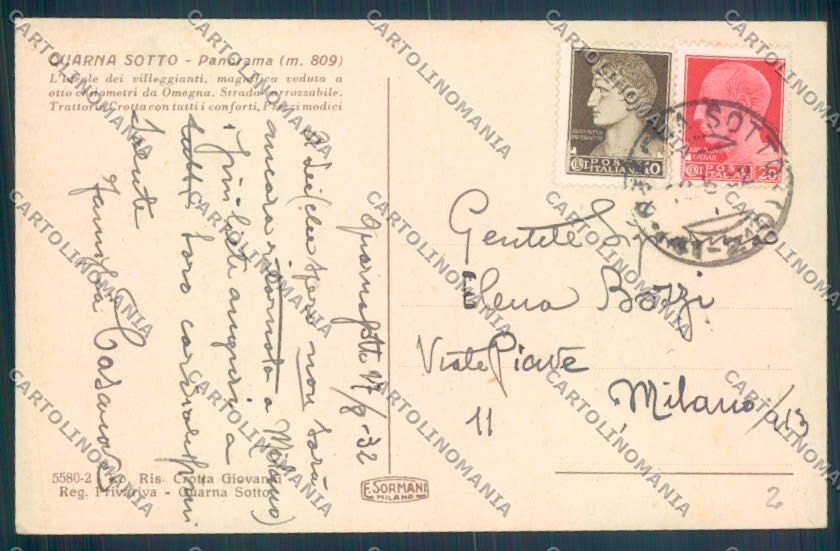 Verbania Quarna Sotto cartolina ZQ8869 – retro
