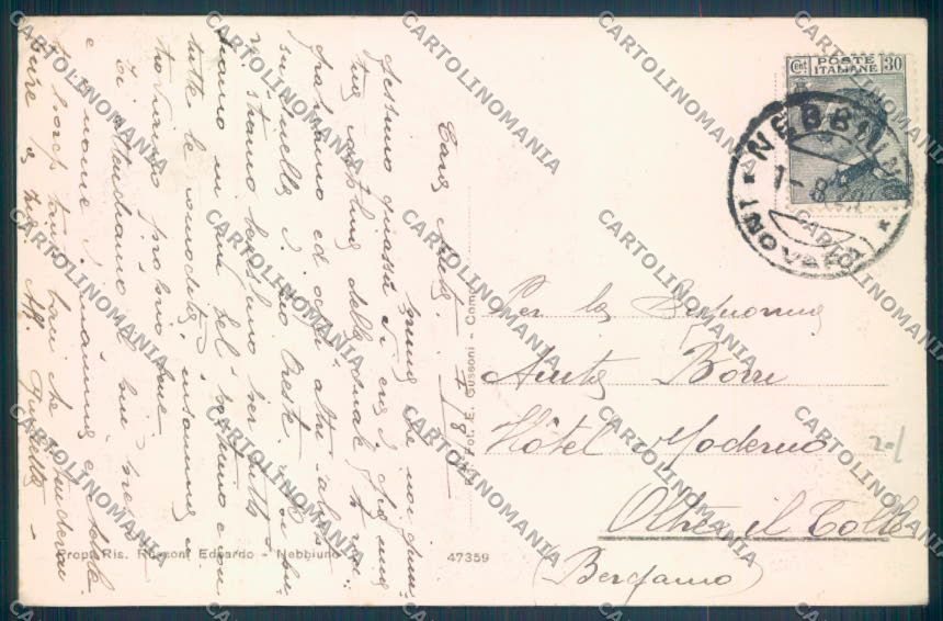 Novara Nebbiuno cartolina ZQ8880 – retro
