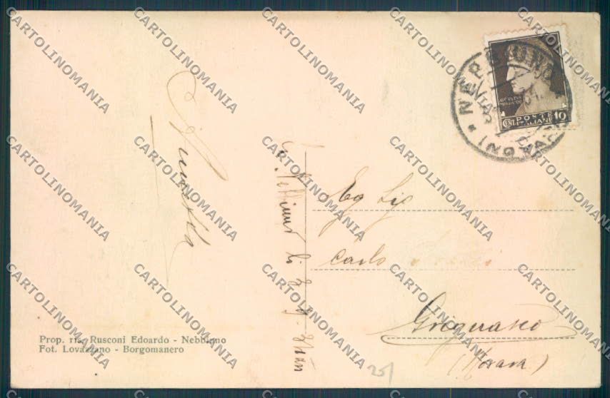 Novara Nebbiuno cartolina ZQ8885 – retro