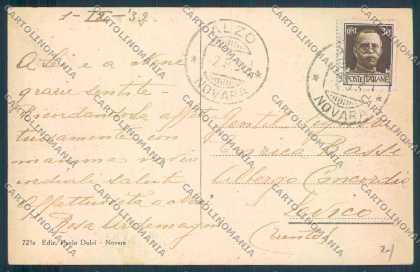 Verbania Madonna del Sasso Centonara cartolina ZQ8905 – retro