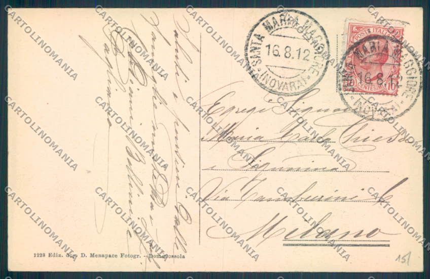 Verbania Santa Maria Maggiore Crana Toceno cartolina ZQ8916 – retro
