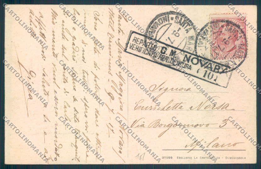Verbania Santa Maria Maggiore Toceno cartolina ZQ8918 – retro