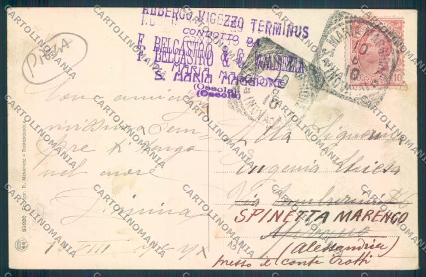 Verbania Santa Maria Maggiore Toceno PIEGA cartolina ZQ8919 – retro