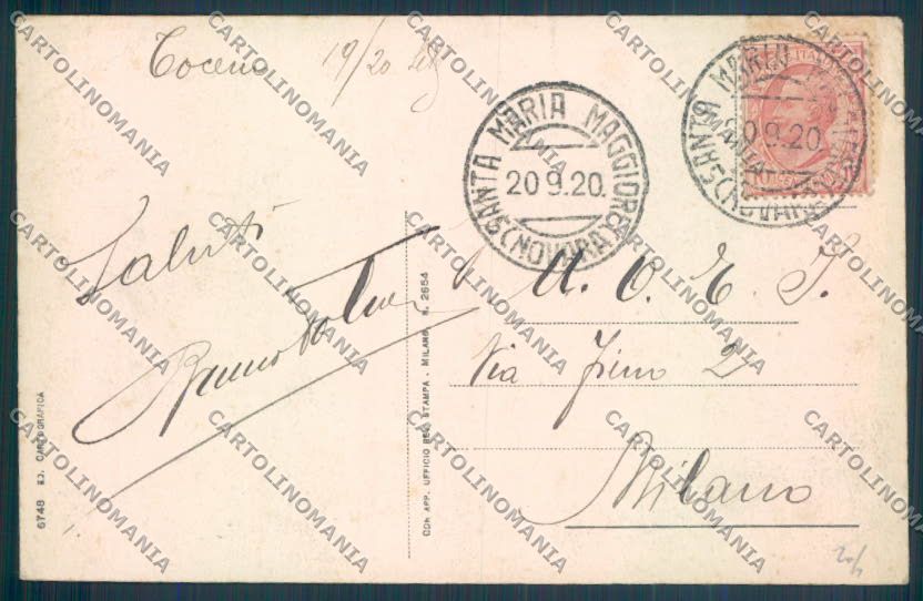 Verbania Toceno cartolina ZQ8924 – retro