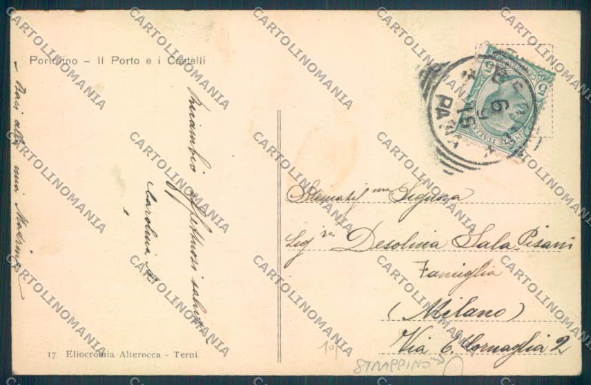 Genova Portofino Barca STRAPPINO cartolina ZQ8964 – retro