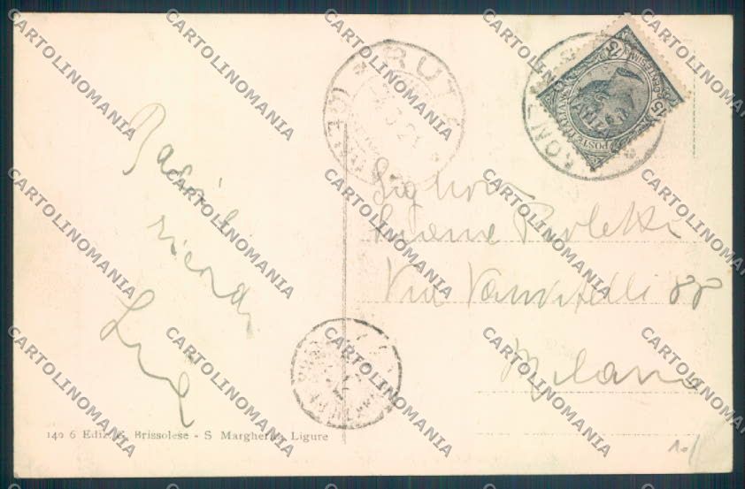 Genova Portofino cartolina ZQ8969 – retro