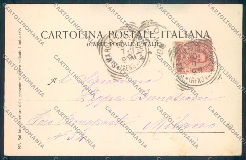 Genova Portofino cartolina ZQ8985 – retro