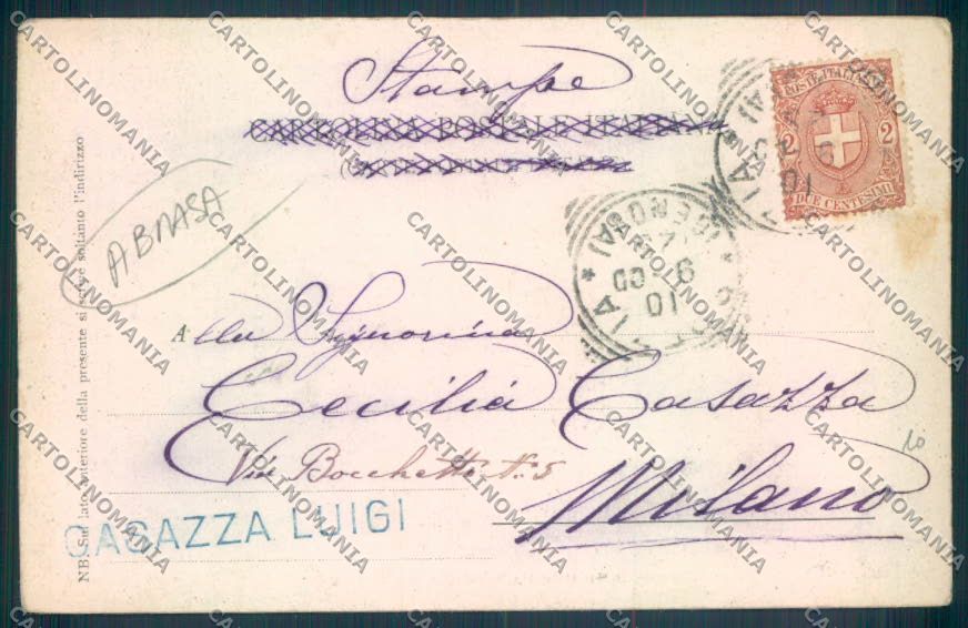 Genova Portofino ABRASA cartolina ZQ8991 – retro