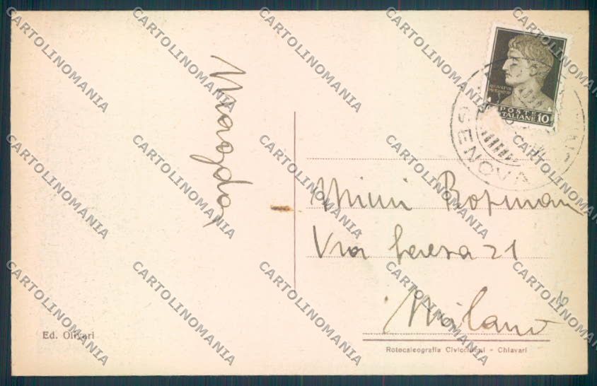 Genova Portofino cartolina ZQ8992 – retro