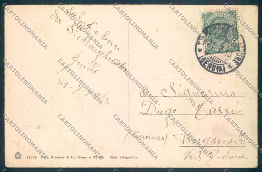 Genova Portofino cartolina ZQ8993 – retro