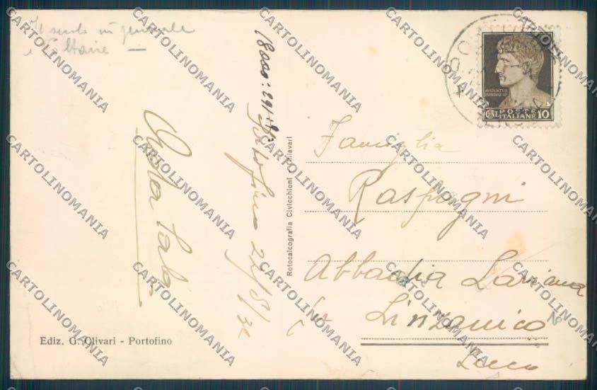 Genova Portofino cartolina ZQ9004 – retro