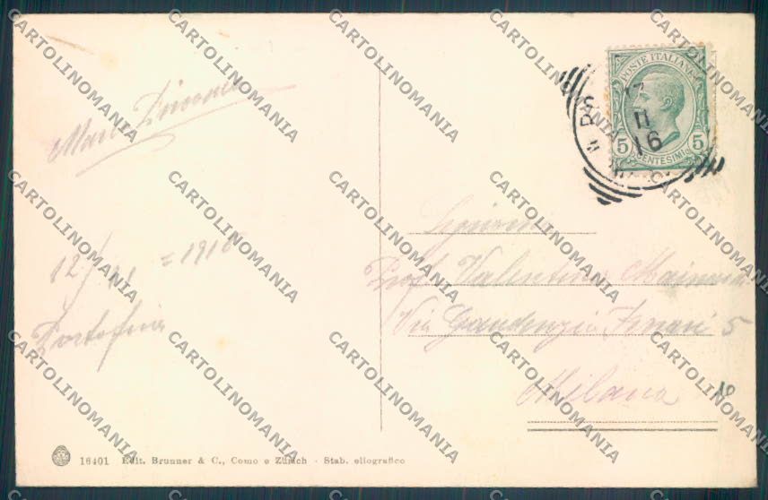 Genova Portofino cartolina ZQ9008 – retro
