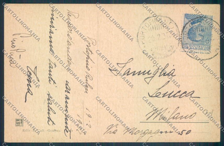Genova Portofino cartolina ZQ9065 – retro