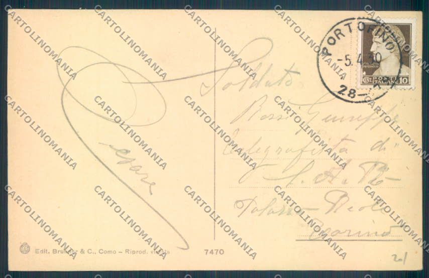 Genova Portofino cartolina ZQ9069 – retro