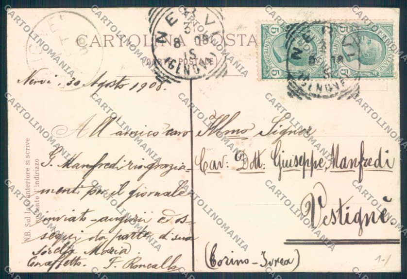 Genova Rapallo cartolina ZQ9096 – retro