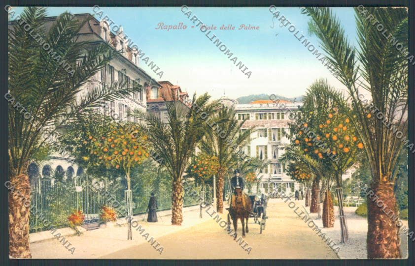 Genova Rapallo Carrozza ABRASA cartolina ZQ9099 – fronte