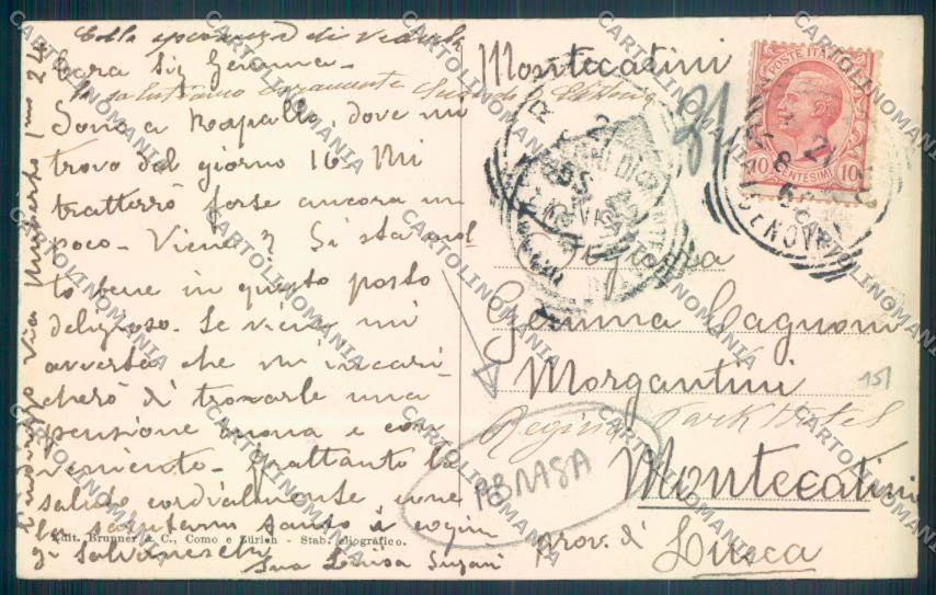 Genova Rapallo Barca ABRASA cartolina ZQ9109 – retro