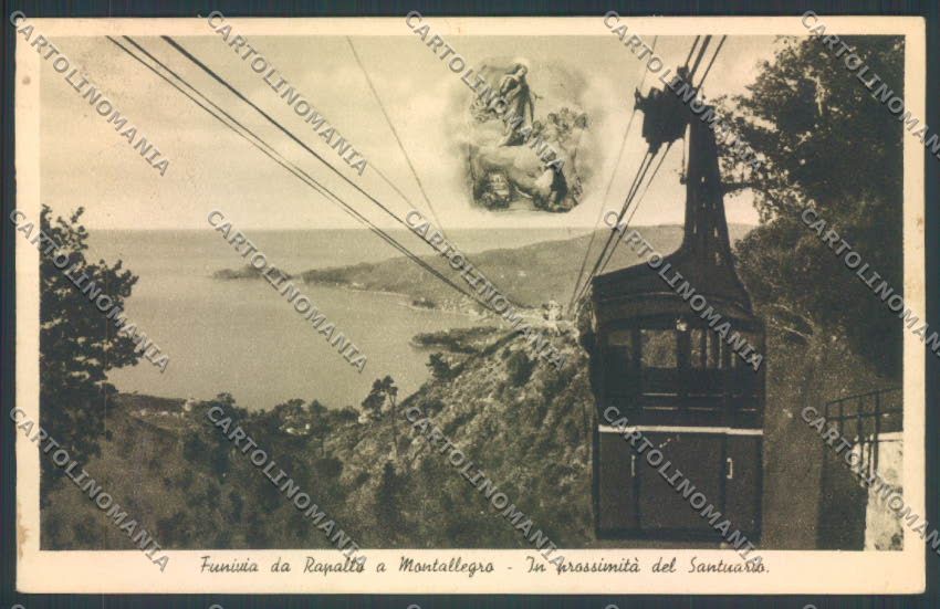 Genova Rapallo Funivia cartolina ZQ9124 – fronte