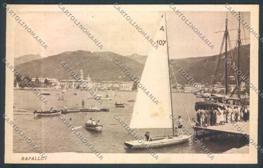 Genova Rapallo Barca cartolina ZQ9143 – fronte