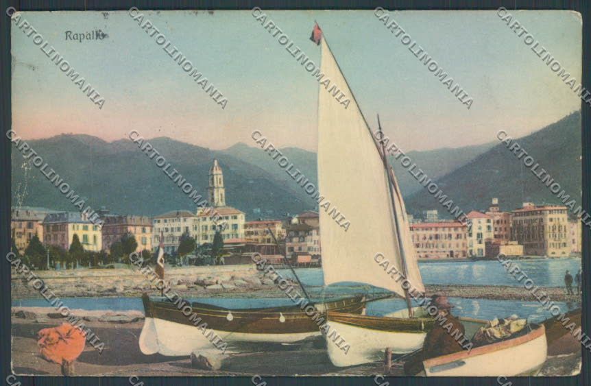 Genova Rapallo Barca cartolina ZQ9154 – fronte