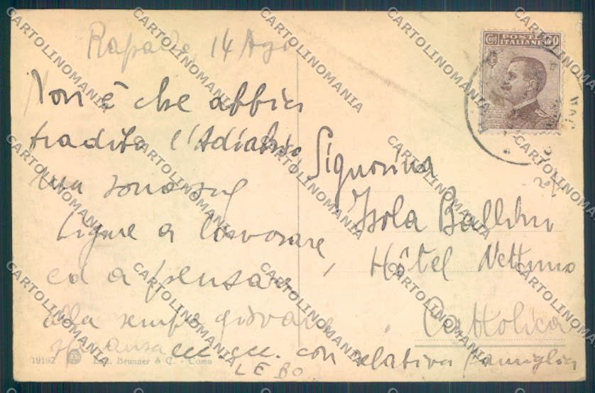 Genova Rapallo Veliero cartolina ZQ9169 – retro