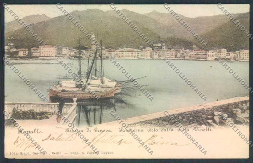 Genova Rapallo Veliero cartolina ZQ9170 – fronte