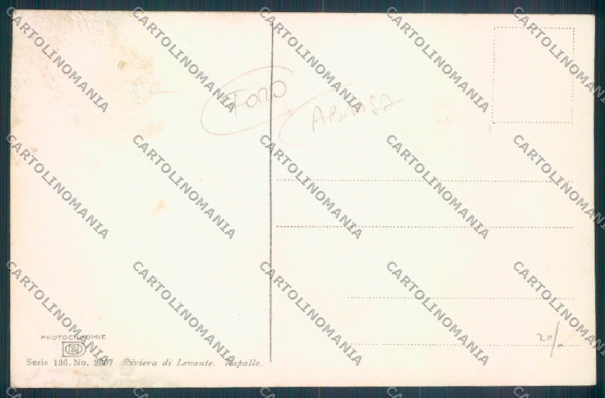 Genova Rapallo Barca FORO ABRASA cartolina ZQ9177 – retro